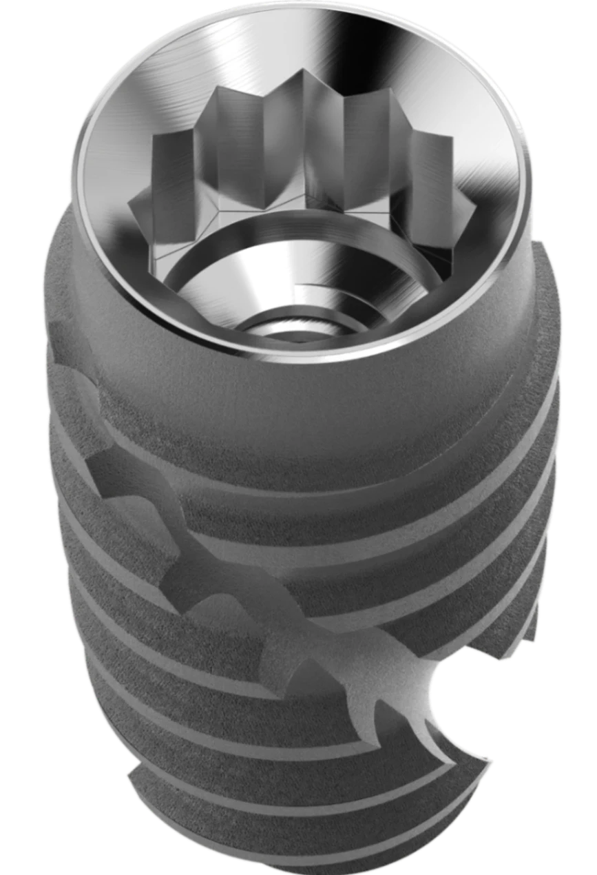 BTK IC+ implant catalogue image showing the internal connection detail